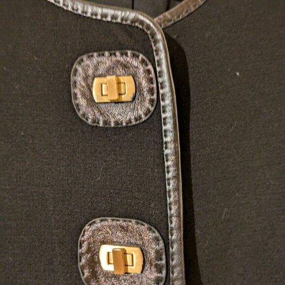 Club Monoco Black Jacket with Leather Trim - Picture 2 of 5